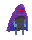 Pixel art Wizard, with animated cloak.
