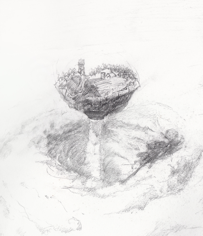 Floating Island with Engine by Darren Kearney