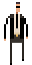 MiB agent standing, right,  pixel art animation, conspiracy game jam may 2015 by Darren Kearney