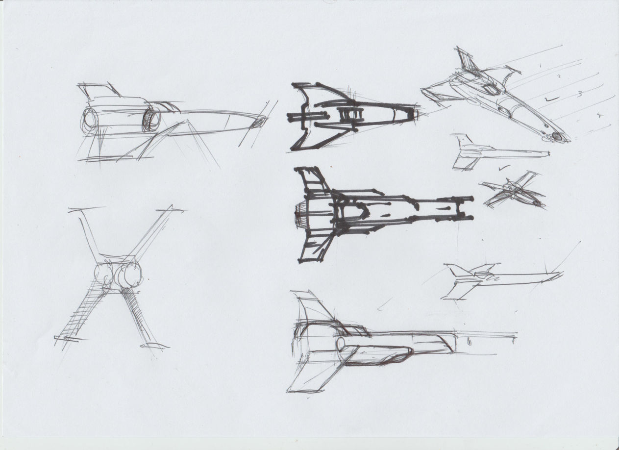 space ship sketches