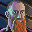 Pixel Art Self Portrait (inspired by the mech pilot portrait UI in Into The Breach by Subset Games) 32 by 32 pixels, unrestricted pallet, by Darren Kearney, @darrencearnaigh